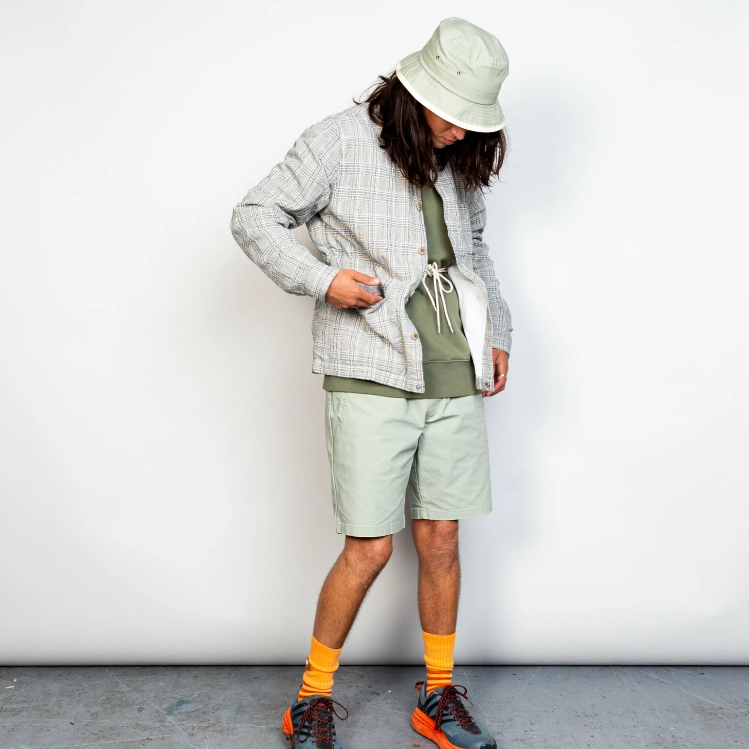 Folk Assembly Jacket - Ecru Crinkle Check 9 Folk Assembly Jacket - Ecru Crinkle Check