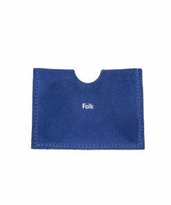 Folk Orb Cardholder - Cobalt Blue Suede