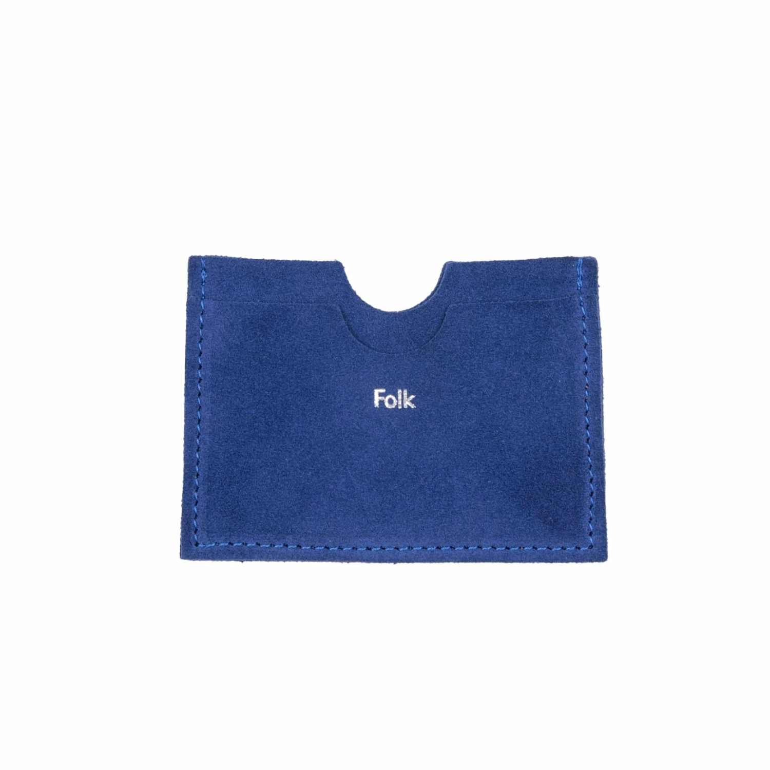 Folk Orb Cardholder - Cobalt Blue Suede 3 Folk Orb Cardholder - Cobalt Blue Suede
