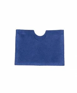 Folk Orb Cardholder - Cobalt Blue Suede