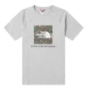The North Face Gray Raglan Red Box Tee