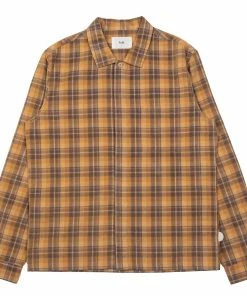 Folk Patch Shirt - Orange Checked Cord