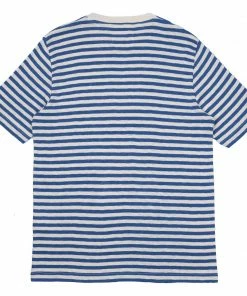 Folk Classic Stripe T-Shirt - Woad / Ecru