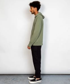 Folk Boxy Hoodie - Mid Olive