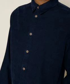 Folk Babycord Shirt - Navy