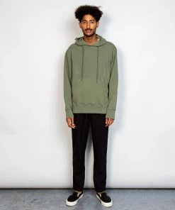 Folk Boxy Hoodie - Mid Olive